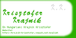 krisztofer krajnik business card